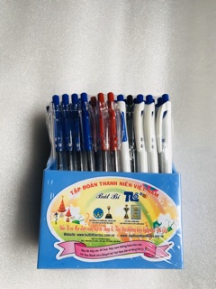 🏵Set 10 bút Bi Xanh, Mực Êm, Viết cực đã (Bị Kệ 79)