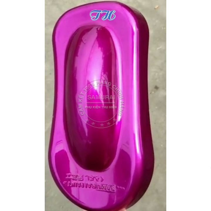 Sơn Xịt Samurai chuyên dùng cho xe máy màu hồng honda Magenta H168 * chống cháy, chống rạn nứt, vòi xịt chống chảy