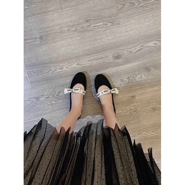 Bệt mũi tròn quai nơ vải