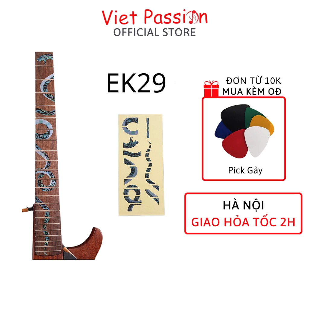 Sticker miếng dán trang trí khảm cần đàn guitar chất lượng Viet Passion