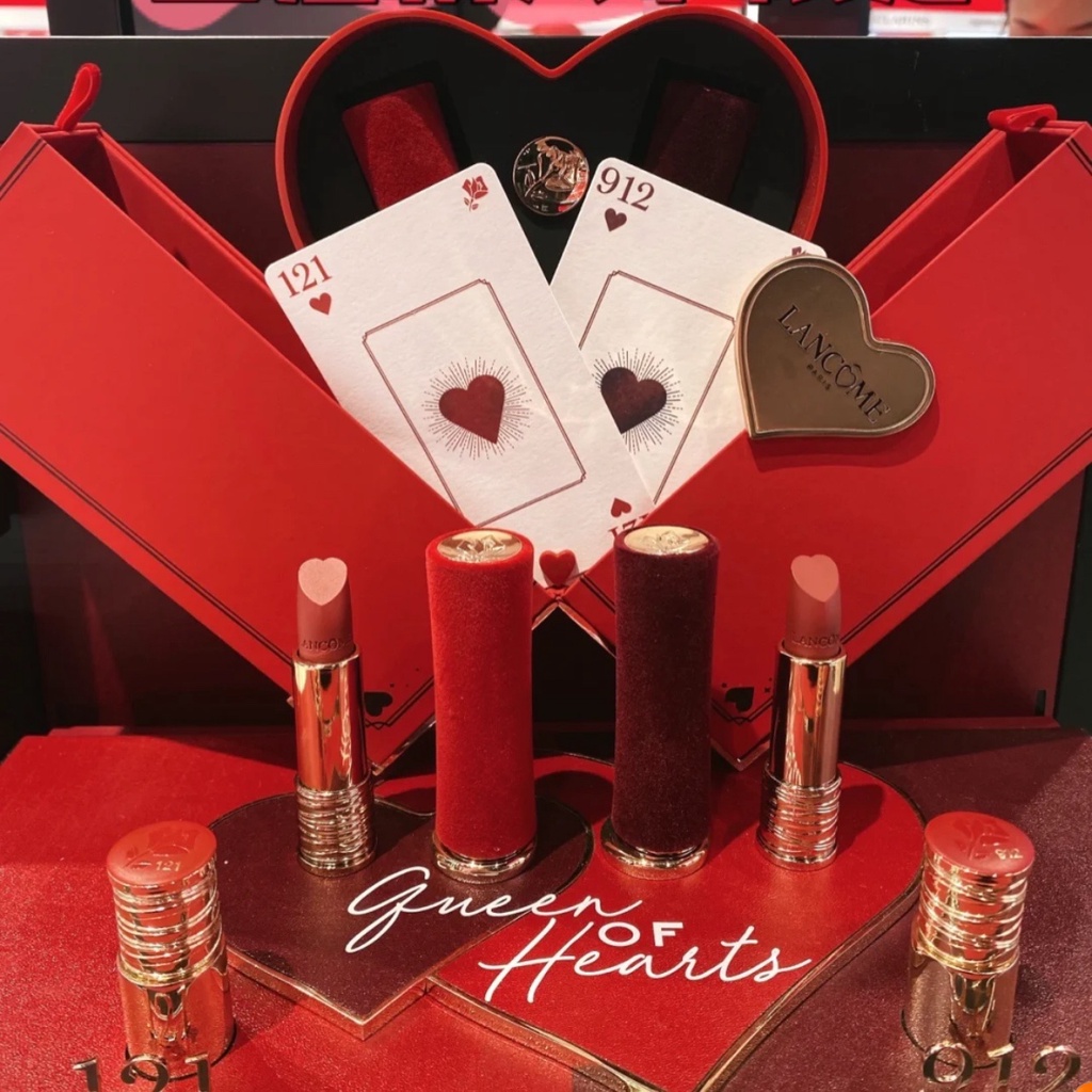 Bộ Hai Son Môi Hai Món Màu Đỏ Rượu Vang Đỏ Thương Hiệu Lancome Red velvet lipstick two-piece set 2022 #912 Dùng Làm Quà Tặng Valentine 121