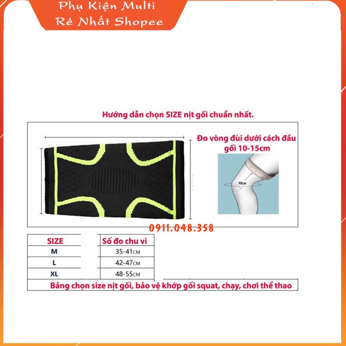 Băng Bảo Vệ Đầu Gối Tập Thể thao Cao Cấp Aolikes (2 cái)