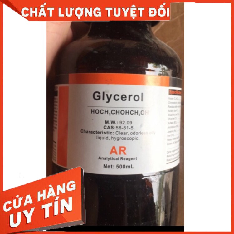 [TBYT ĐỨC NGA] Glycerol hay glyxerol glycerin glyxerin 500ml chất dẫn mực pha mực HÀNG CHUẨN