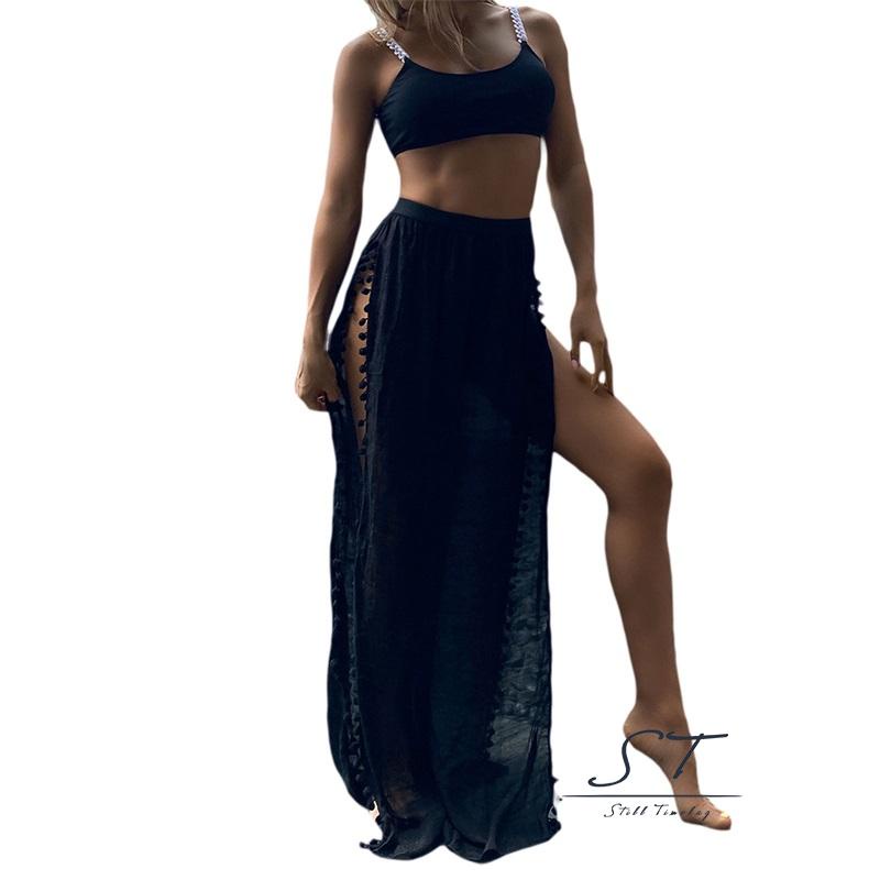 Quần Đi Biển CY03 Hai Mặt Lưng Cao Đính Bóng Lông Dễ Thương Cho Nữ