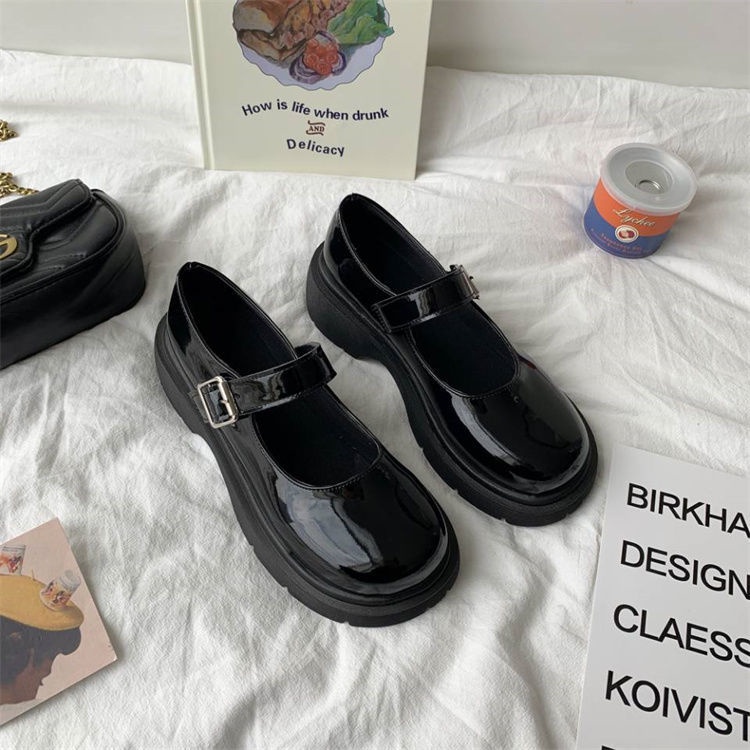 Giày Búp Bê Da Mũi Tròn Phong Cách Nhật Bản Thời Trang Mùa Hè Dành Cho Nữ Size 35-43 / 41 / 42