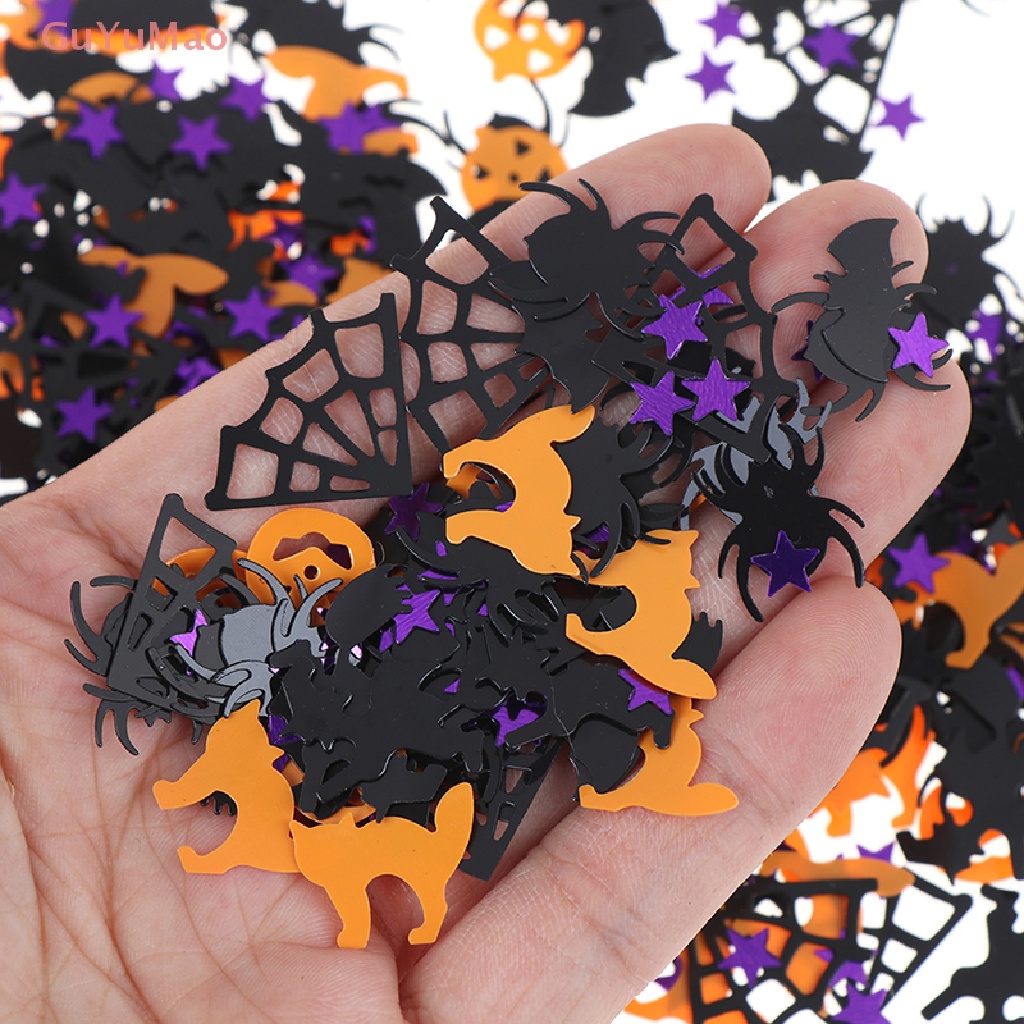 [cxGUYU] Bông Giấy Hình Hoa Giấy / Dơi / Bí Ngô Trang Trí Halloween 15g PRTA
