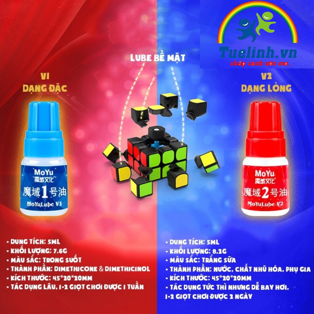 Silicon Dầu Bôi Trơn Rubik Moyu Lube V1/V2 5ml.tuelinh.vn