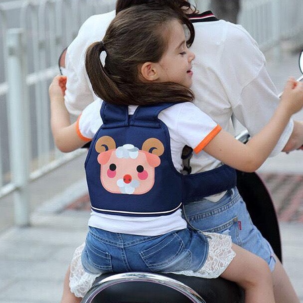 Đai Xe Máy Cao Cấp, Đai Đeo Vai, Thắt Lưng Khoá Bảo Vệ An Toàn Cho Bé