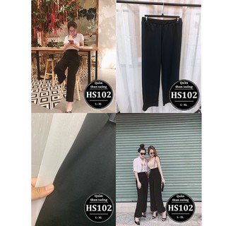 Quần BIG SIZE đen thun HS102- Chất thun co giãn - size XL XXL