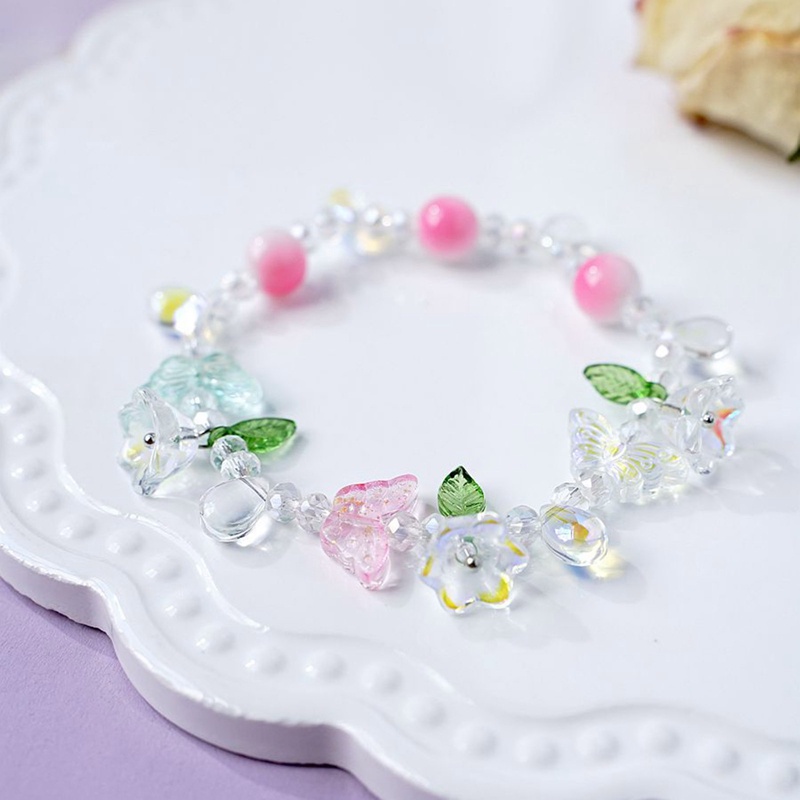 Vòng Đeo Tay Chuỗi Hạt Pha Lê Nhiều Màu Họa Tiết Hoa Cúc Phong Cách Bohemian Thời Trang Cho Nữ