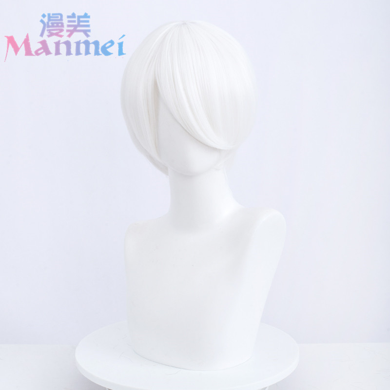 Men Women 30cm Universal Short Wigs Heat Resistant Synthetic Hair Cosplay Wig