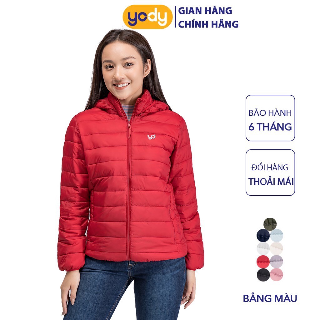 Áo phao Yody nữ cao cấp, áo khoác nữ đẹp nhẹ như lông vũ có mũ phn4000 | BigBuy360 - bigbuy360.vn