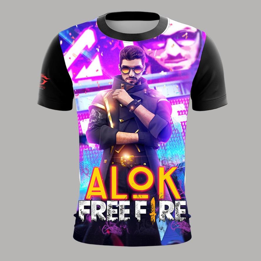 Áo Thun Free Fire Đen 3D ALOK Phù Thủy Âm Nhạc