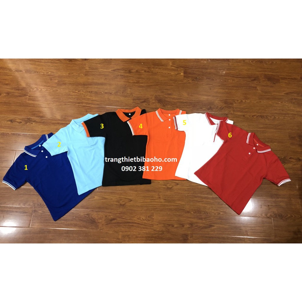 [ĐỒNG PHỤC] - Áo thun đồng phục Polo nam nữ cổ bẻ tay ngắn - hình thật đủ size