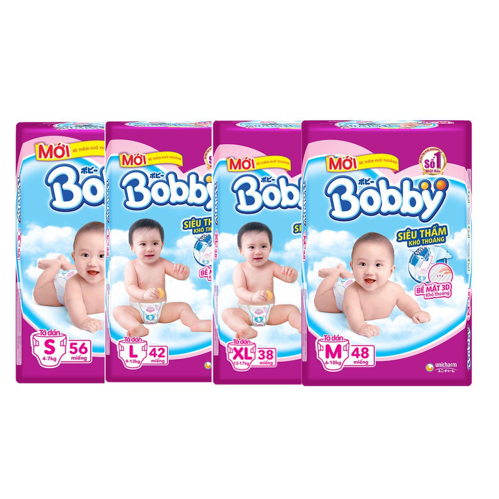 Tã dán Bobby S56   M48  L42  XL38