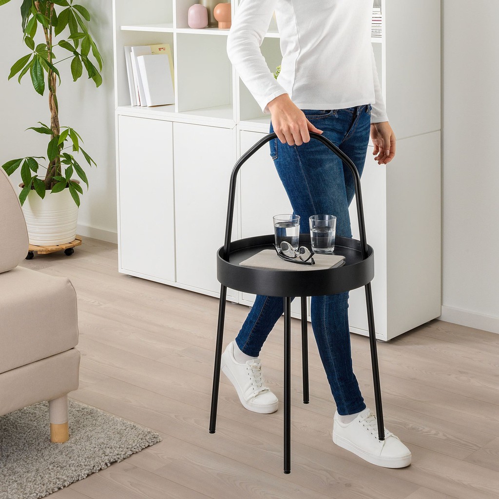 Bàn trà coffee mặt gỗ có tay cầm Burvik IKEA - 4 màu