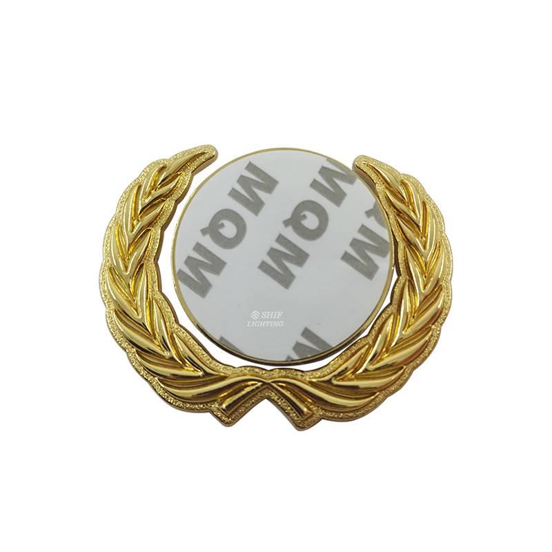 Logo hình vương miện bằng kim loại đẹp mắt trang trí xe hơi