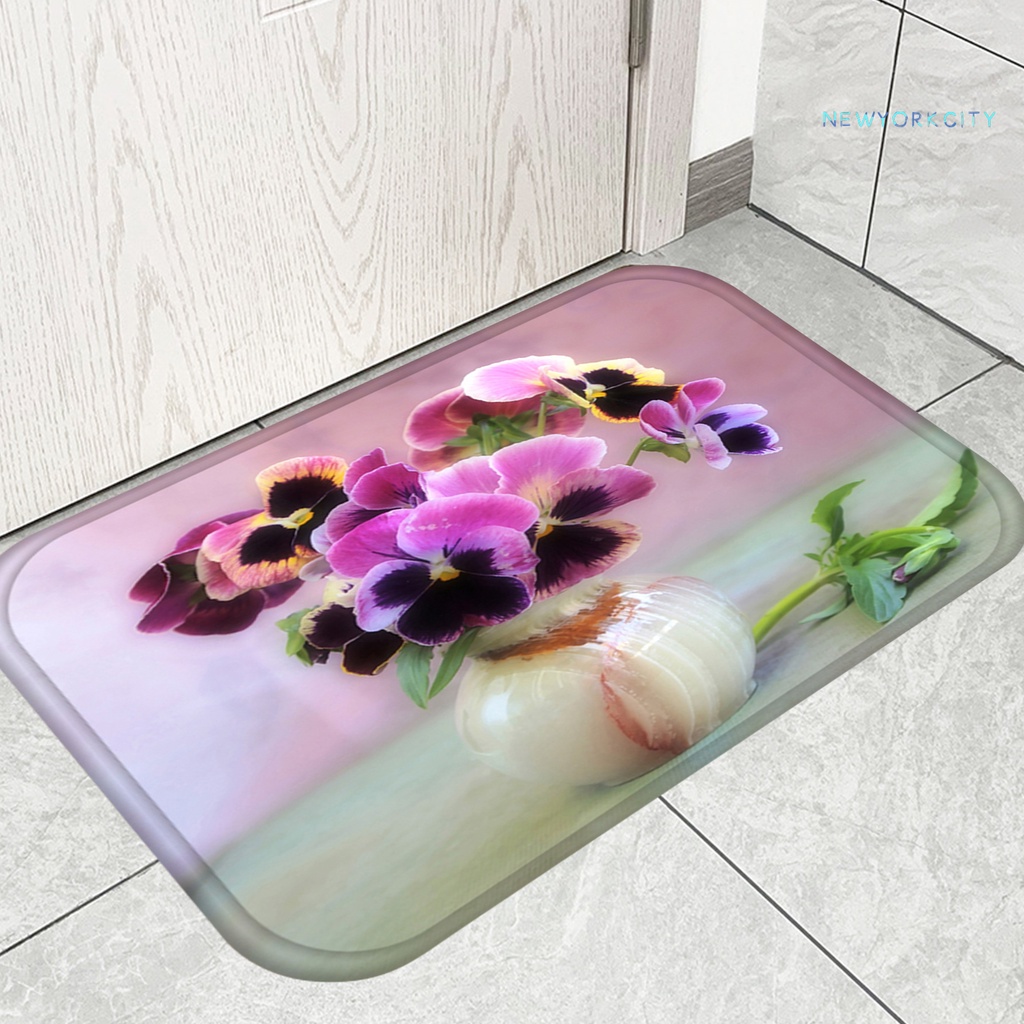 Thảm Lót Sàn Nhà Họa Tiết Bông Hoa Màu Sắc Tươi Sáng Tiện Dụng Cho Dorm