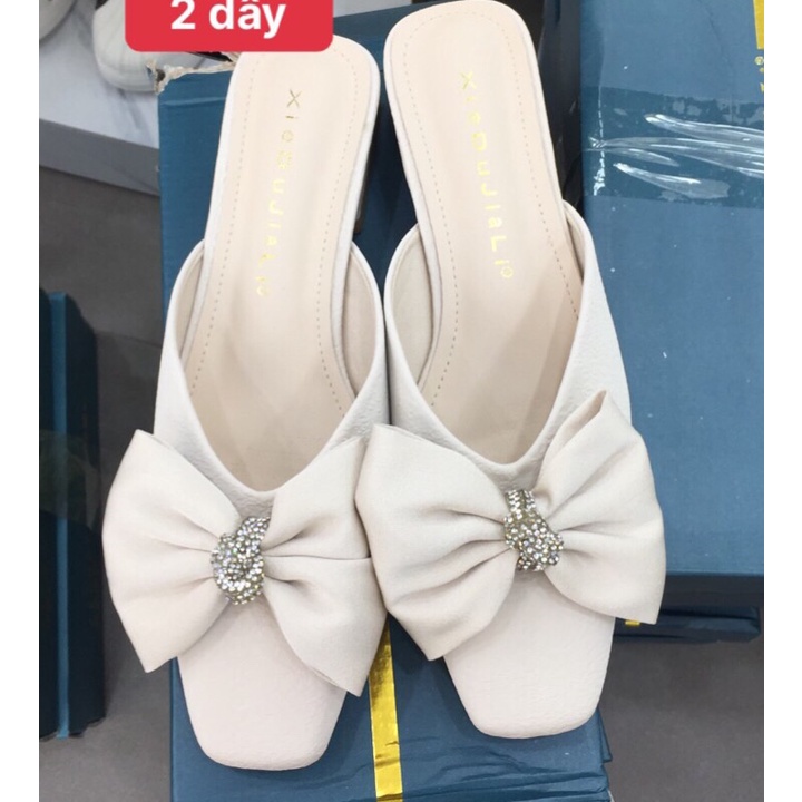 Sục mũi vuông nơ to cườm 1819-66- Kachi House