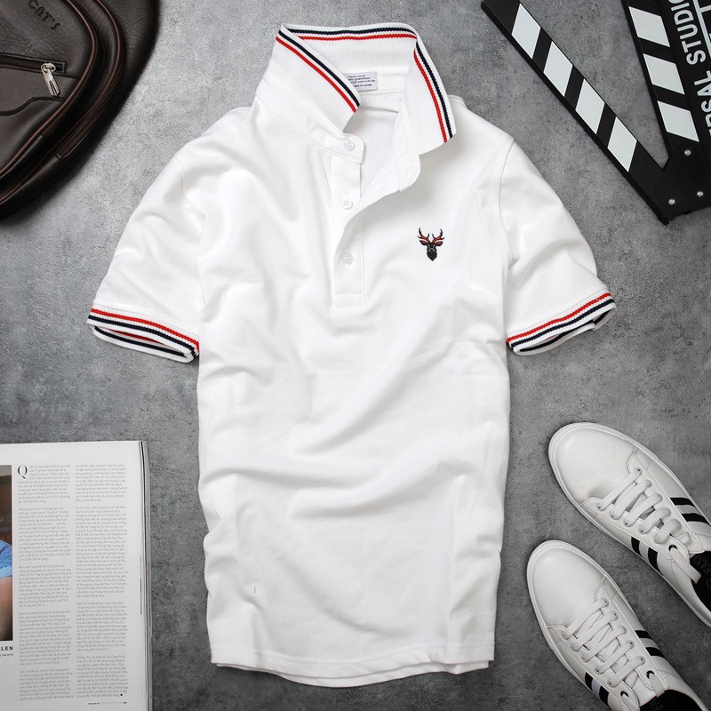 Áo thun nam polo bo cổ dệt logo in nổi Pigofashion thời trang AHT16 chọn màu | BigBuy360 - bigbuy360.vn