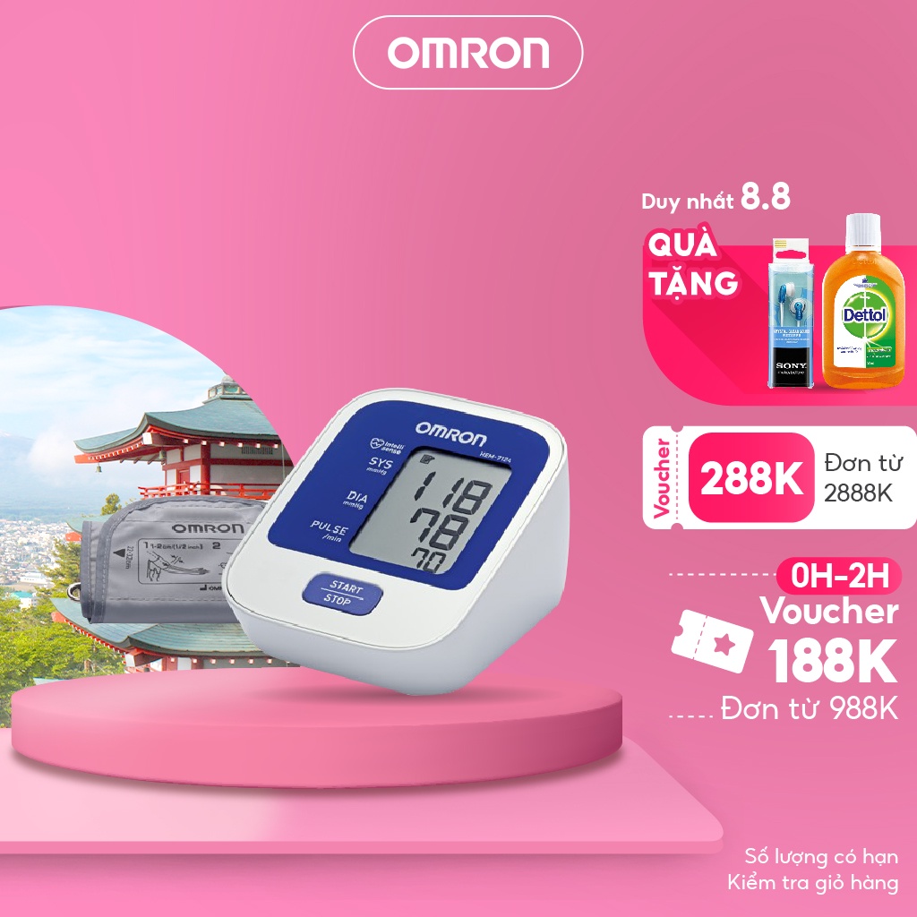 Máy đo huyết áp bắp tay tự động Omron HEM-7124