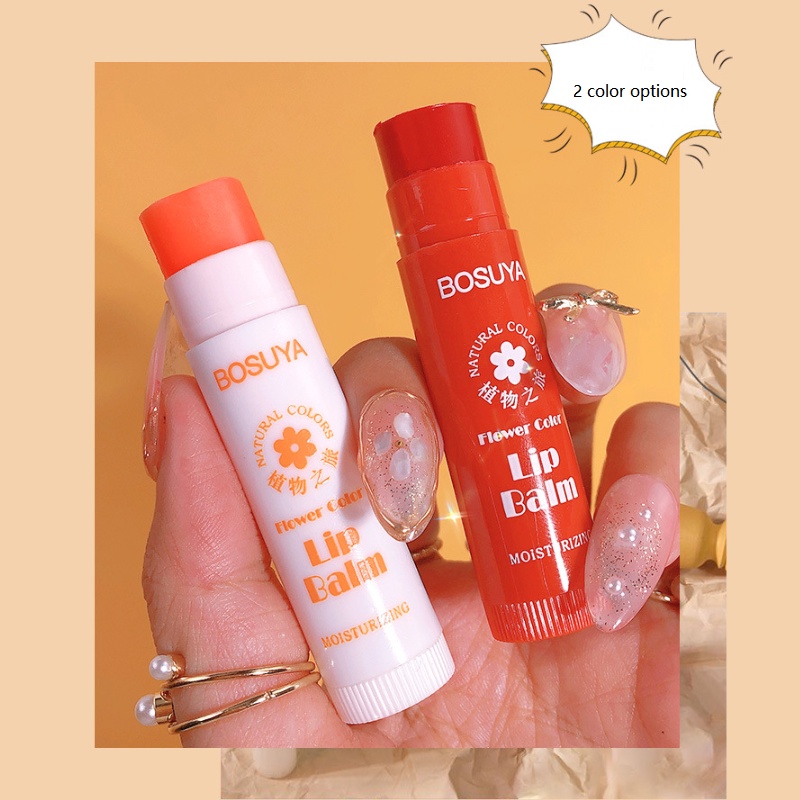 [Hàng mới về] Son dưỡng môi chiết xuất cam dưỡng ẩm chống nước lâu trôi thay đổi màu sắc