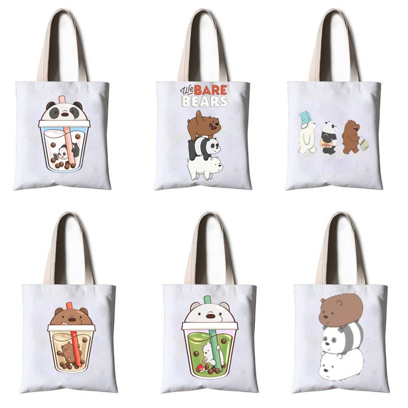 Túi tote ba anh em gấu bare bear TT3