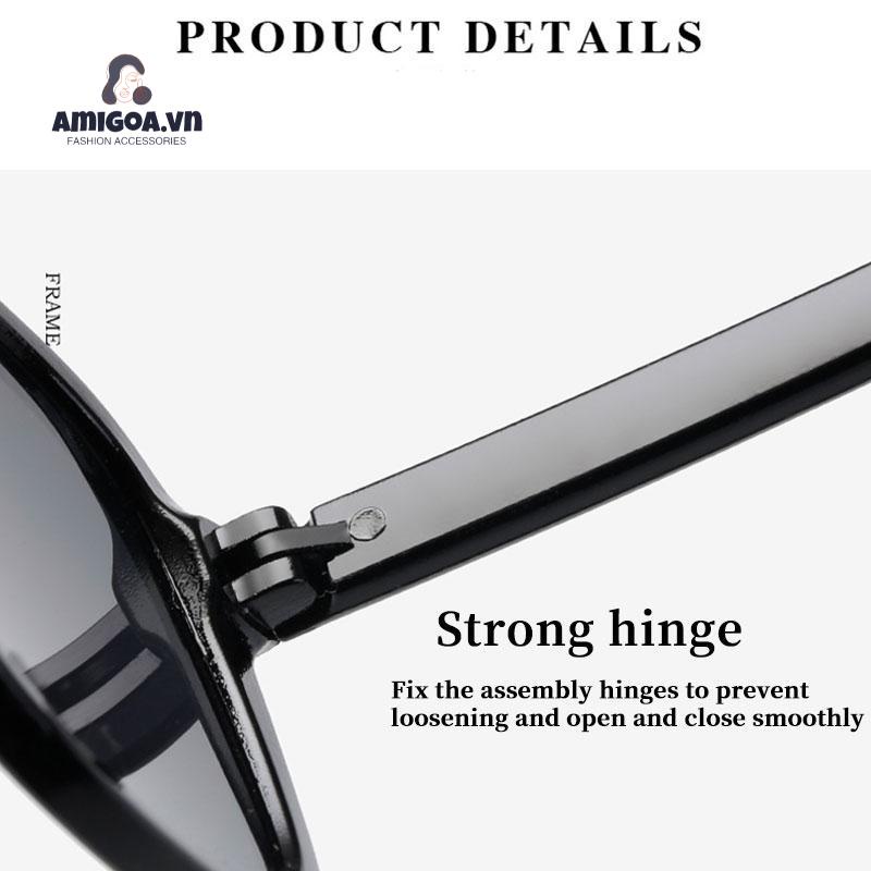 Kính Mát Gọng Vuông Lớn Phong Cách Retro Cá Tính