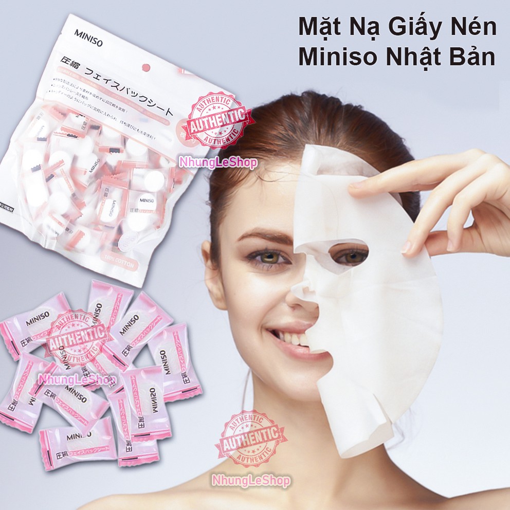 Mặt Nạ Giấy Nén Miniso Nhật Bản ❤️FREESHIP❤️ Mặt Nạ Nén Miniso Nhật Bản Cấp Ẩm Thải Độc