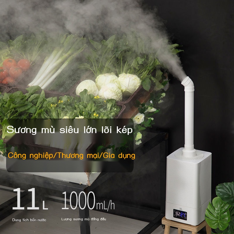 máy giữ ẩm¤Máy làm ẩm lõi kép khối lượng sương mù lớn phòng ngủ hộ gia đình câm siêu thị bảo quản rau quả thương mại Máy