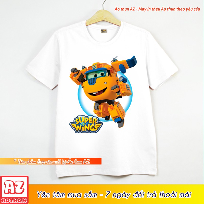 Áo thun hoạt hình Đội bay siêu đẳng Super Wings Donnie - Áo phông bé trai bé gái M2669