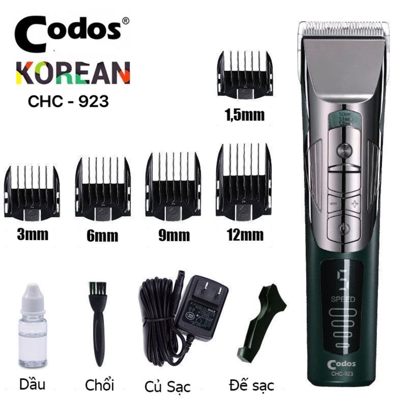 ⚡RẺ NHẤT SHOPEE⚡️ Tông Đơ Cắt Tóc Codos 923 Cao Cấp Turbo 5 Nấc Cực Hiện Đại