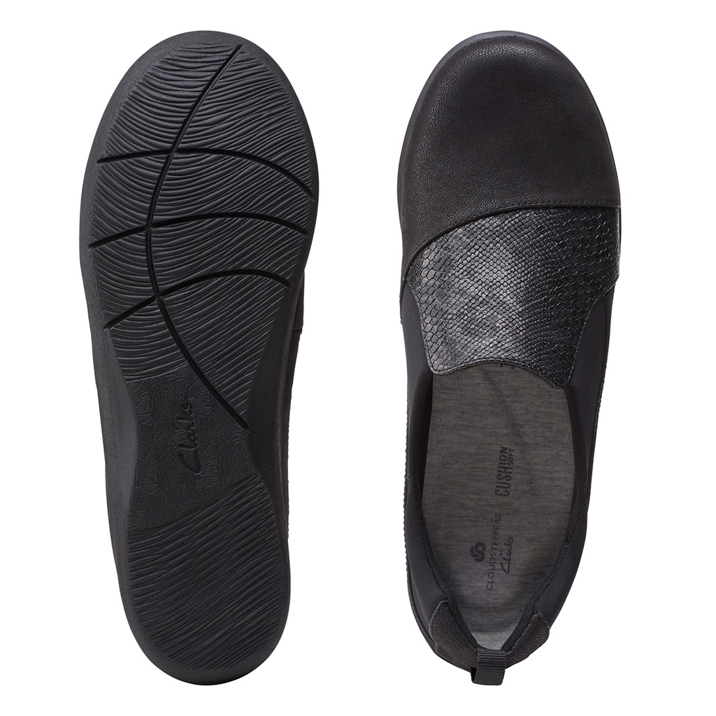 Giày lười nữ CLARKS Sillian Paz MÀU Black Snake