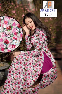 Vải áo dài hoa nhí