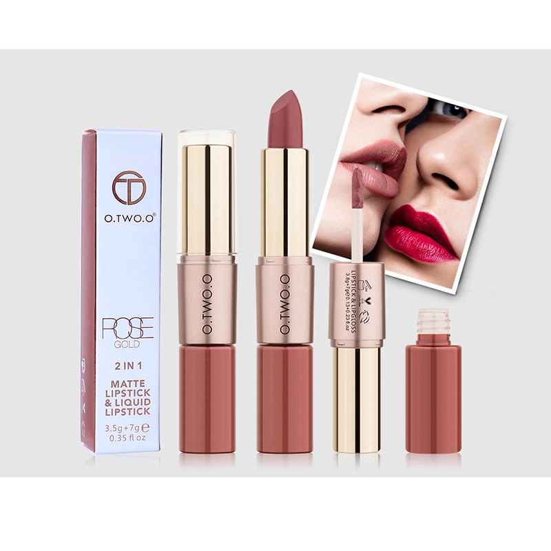 [Hàng mới về] Son lì O.TWO.O thiết kế 2 đầu 12 màu tùy chọn | BigBuy360 - bigbuy360.vn