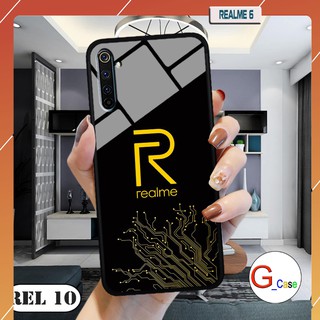 Ốp lưng Realme 6 / 6Pro-lưng kính in logo hãng điện thoại