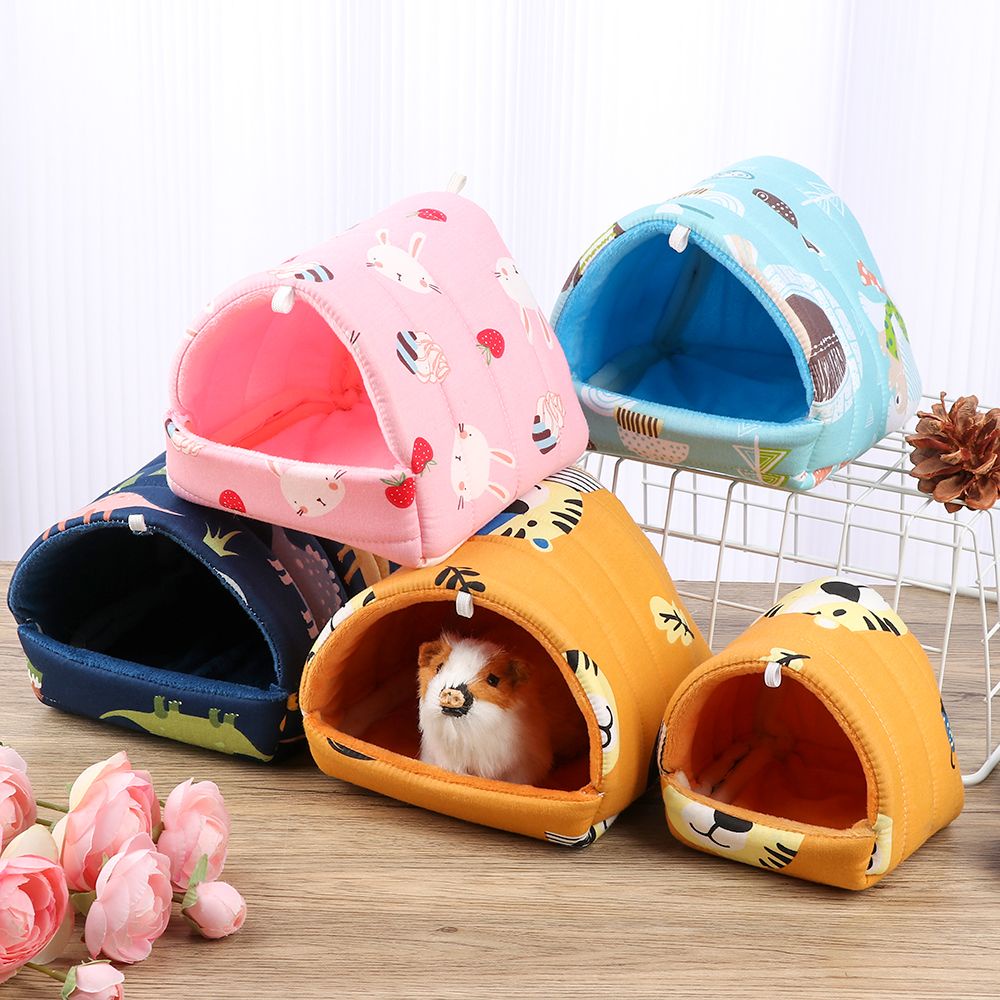 Giường Ngủ Mềm Mại Ấm Áp Mùa Đông Nhiều Màu Sắc Dễ Thương Cho Thú Cưng Thỏ Sóc Chuột Hamster