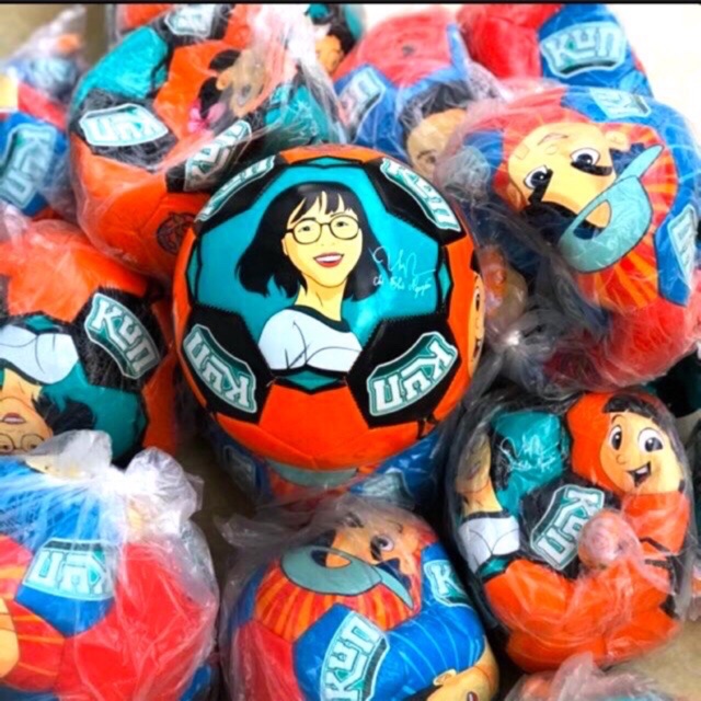 <HÀNG KHUYẾN MÃI TỪ SỮA> Bóng Da Từ Sữa 'Kun' Tặng Kèm Lưới Và Kim Bơm