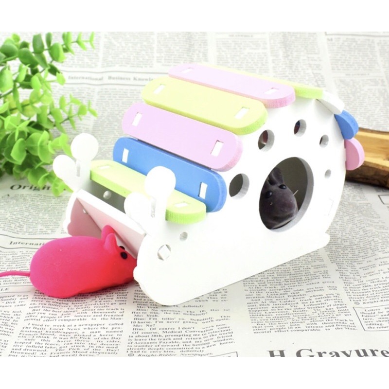 Nhà gỗ lắp ráp gỗ Zoog. Nhà ngủ hamster. Nhà ốc sên