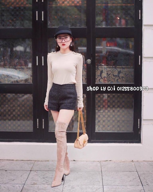 Boots đùi da lộn 9p Remy store đen be đỏ 3 màu | BigBuy360 - bigbuy360.vn