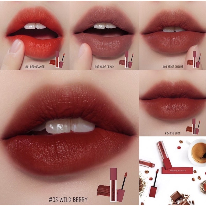 Son kem Lì DearMay Breeze Velvet lip Tint #05- WILD BERY