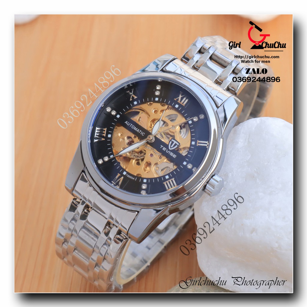 Đồng hồ nam Tevise cơ lộ full máy hoạt động vĩnh viễn cơ học không cần pin, kiểu dáng sang trọng, đẳng cấp