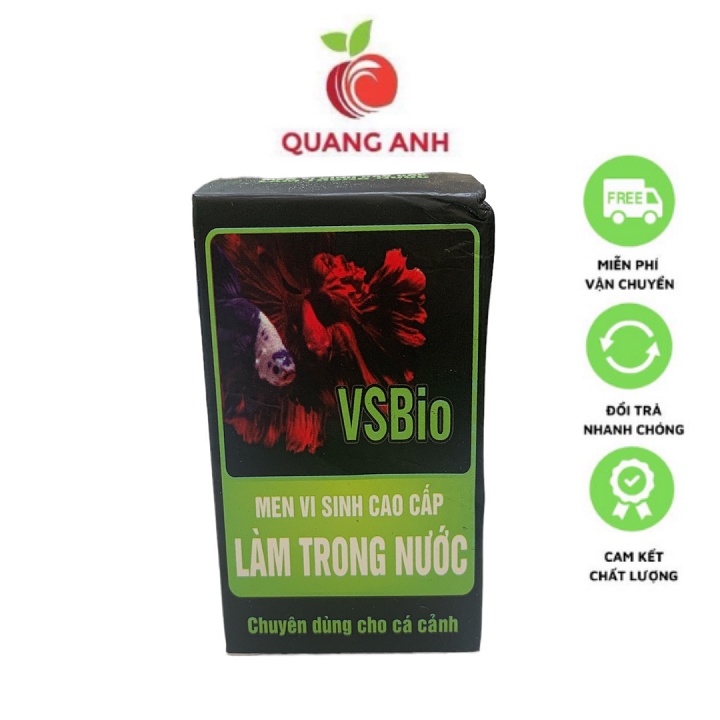 [FreeShip] Men Vi Sinh Cao Cấp VSBIO Làm Trong Sạch Nước Bể Cá - Chai 80Gr - Nâng Cao Chất Lượng Nước Cho Cá