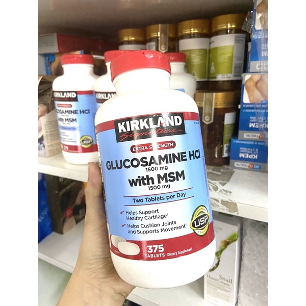 [CAM KẾT HÀNG CHUẨN] VIÊN UỐNG BỔ XƯƠNG KHỚP GLUCOSHAMINE HCL KIRLAND MỸ 375 VIÊN
