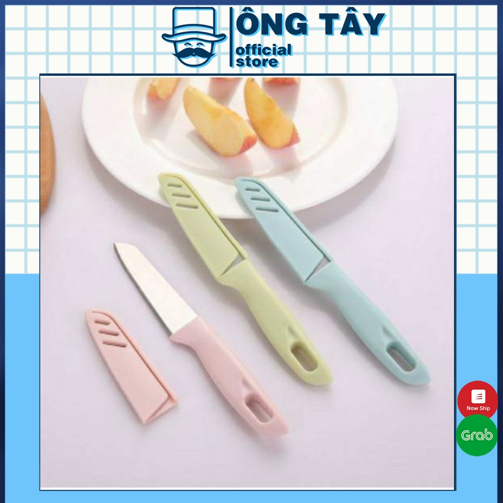 Dao gọt hoa quả có nắp an toàn - Dao gọt trái cây sắc bén có nắp đậy tiện lợi