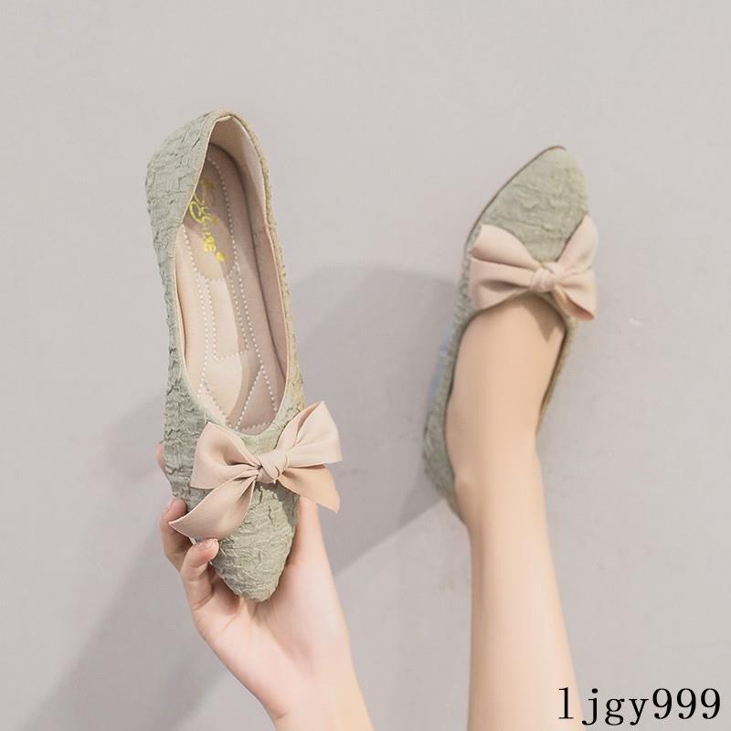 Giày Búp Bê Đế Mềm Đính Nơ Xinh Xắn Cho Nữ | BigBuy360 - bigbuy360.vn