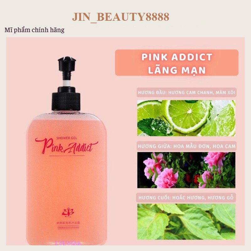 Sữa tắm nước hoa PiNK ADDICT 420ML DIY tự pha Hương thơm quyến rũ và bí ẩn Lưu hương lâu dưỡ | BigBuy360 - bigbuy360.vn