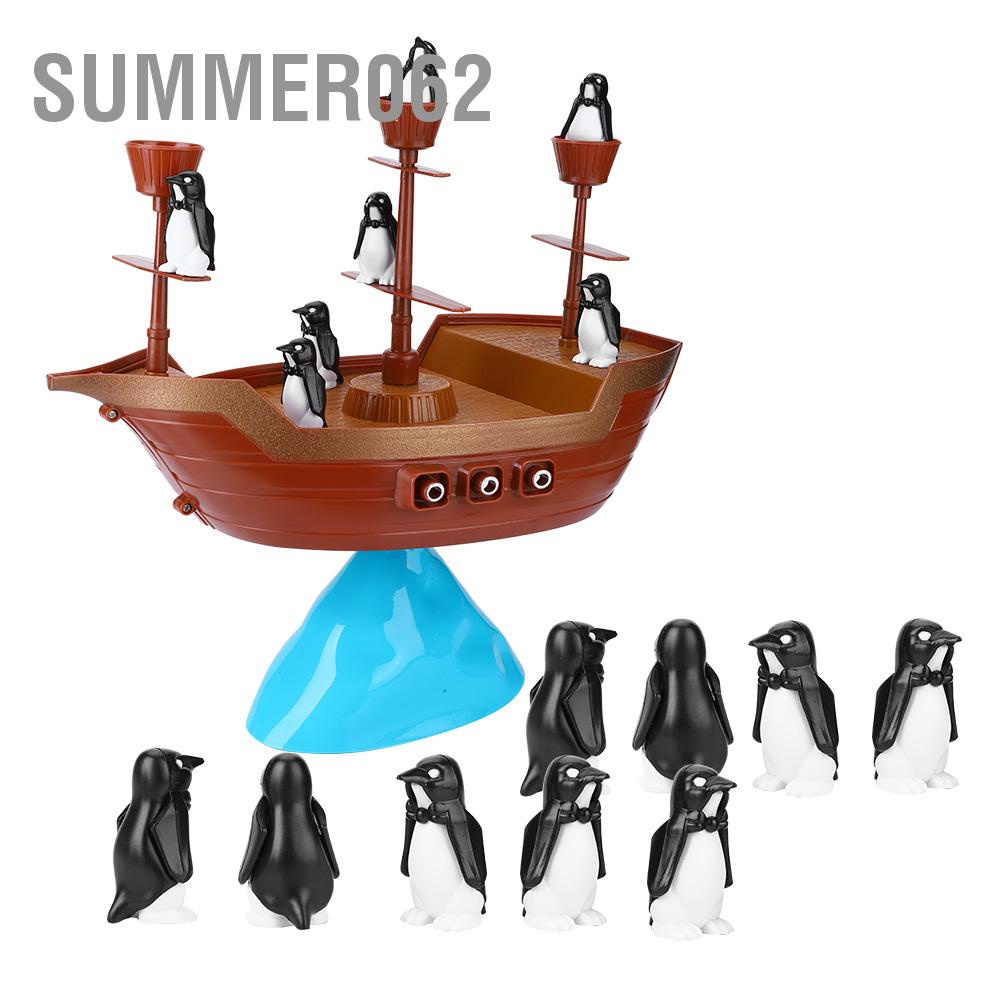 [Hàng Sẵn] Đồ chơi mô hình thuyền chim cánh cụt cân bằng cho cha mẹ và trẻ em【Summer062】