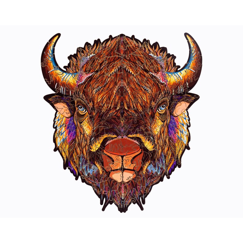 Bộ Xếp Hình Gỗ Thegioipuzzle Ghép Hình Puzzle Con Bò Tót- TGP107