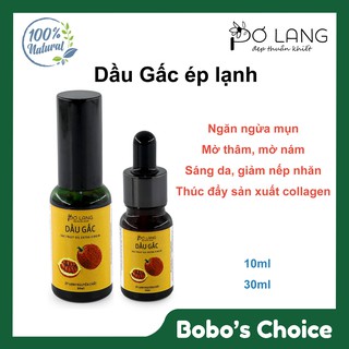 Dầu gấc Pơ Lang - Ép lạnh nguyên chất 10ml - 30ml